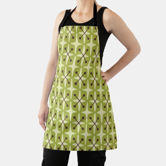Mid Century Modern Starburst Pattern Apron (Insitu)