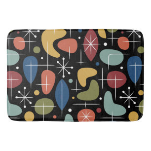 Mid Century Modern Starburst Pattern Bath Mat