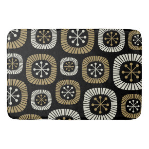 Mid Century Modern Starburst Pattern Bath Mat