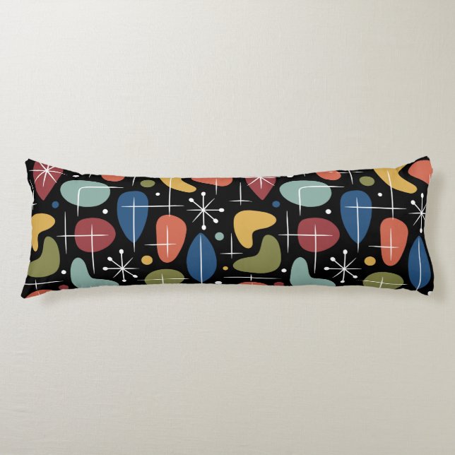 Mid Century Modern Starburst Pattern Body Cushion (Front)