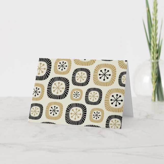 Mid Century Modern Starburst Pattern Card (Front)