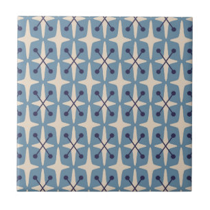 Mid Century Modern Starburst Pattern Ceramic Tile