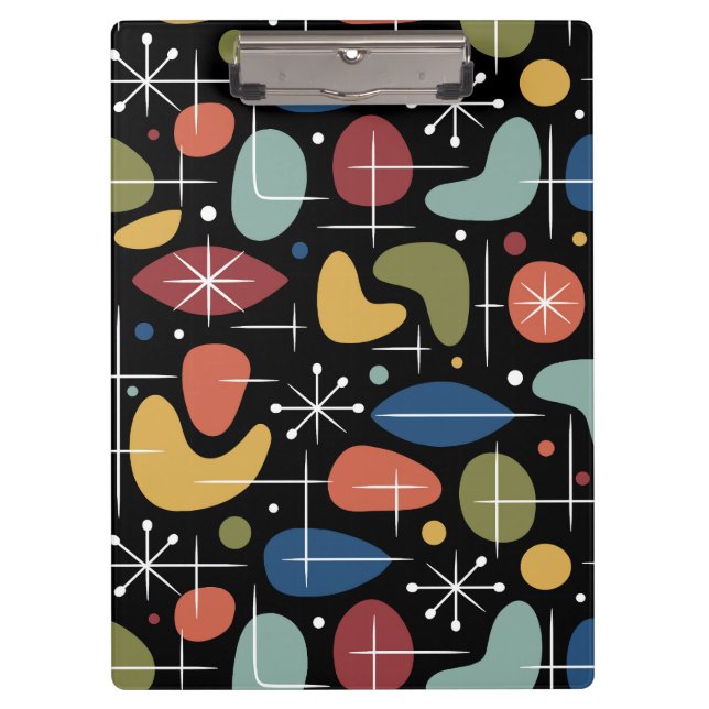 Mid Century Modern Starburst Pattern Clipboard (Front)