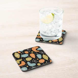 Mid Century Modern Starburst Pattern Coaster