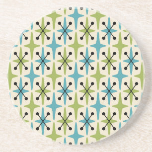 Mid Century Modern Starburst Pattern Coaster