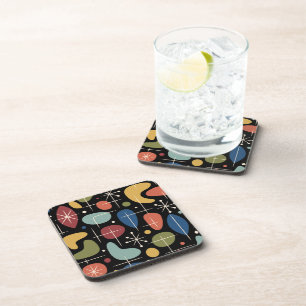 Mid Century Modern Starburst Pattern Coaster