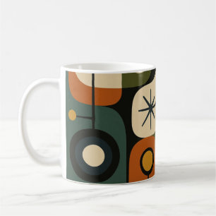Mid Century Modern Starburst Pattern Coffee Mug