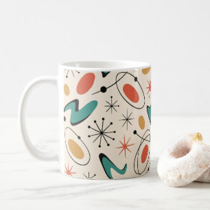 Mid Century Modern Starburst Pattern Coffee Mug
