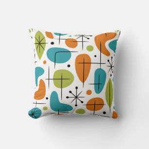 Mid Century Modern Starburst Pattern Cushion