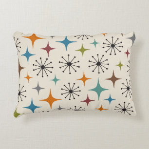 Mid Century Modern Starburst Pattern Decorative Cushion
