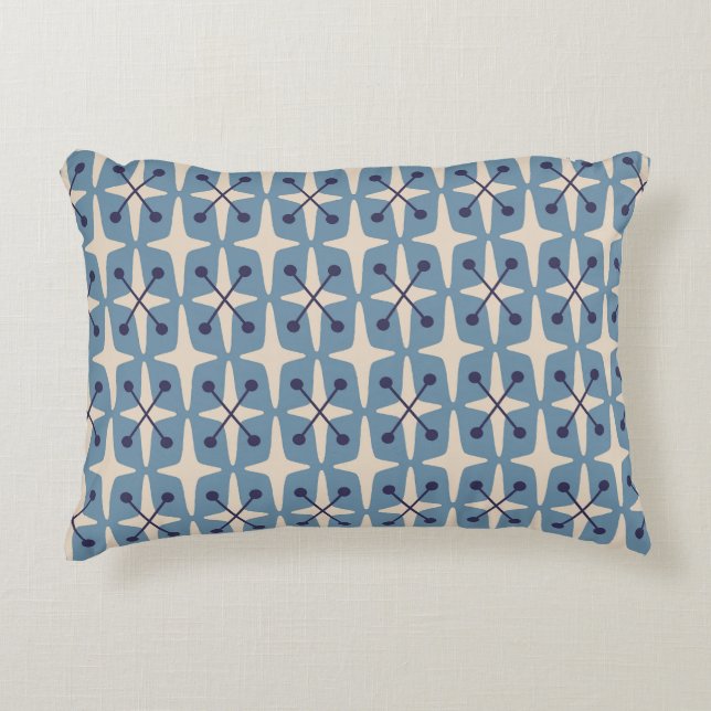 Mid Century Modern Starburst Pattern Decorative Cushion (Front)