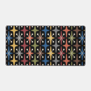Mid Century Modern Starburst Pattern Desk Mat