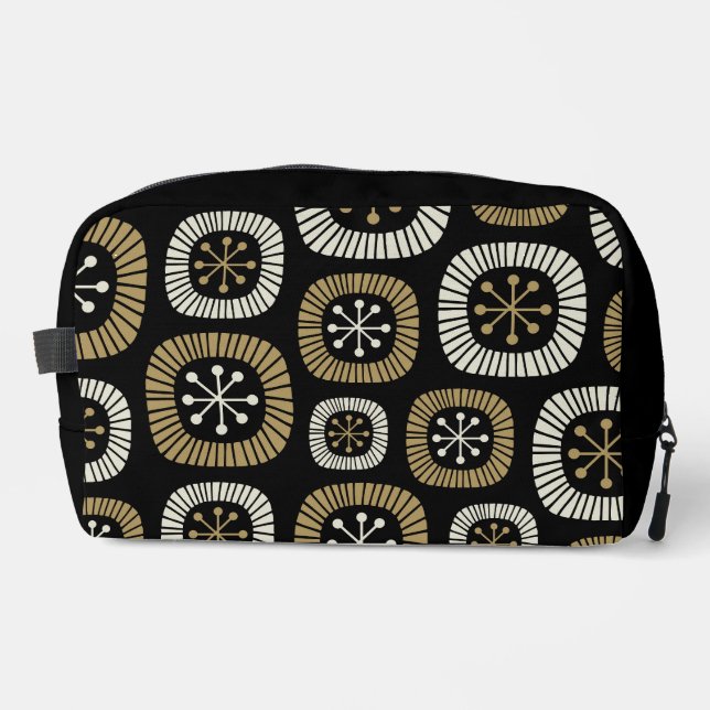 Mid Century Modern Starburst Pattern Dopp Kit (Front)