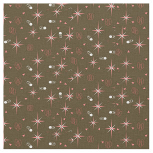 Mid-Century Modern Starburst Pattern Fabric