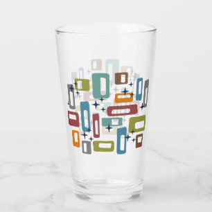Mid Century Modern Starburst Pattern Glass
