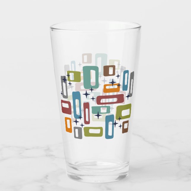 Mid Century Modern Starburst Pattern Glass (Back)