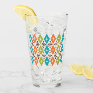 Mid Century Modern Starburst Pattern Glass