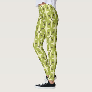 Mid Century Modern Starburst Pattern Leggings