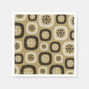 Mid Century Modern Starburst Pattern Napkin