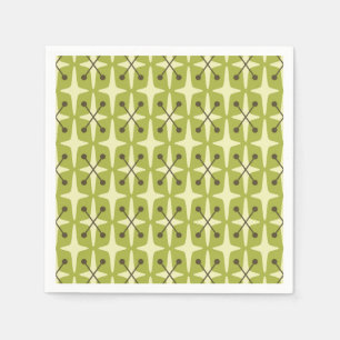 Mid Century Modern Starburst Pattern Napkin