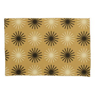 Mid Century Modern Starburst Pattern Pillowcase