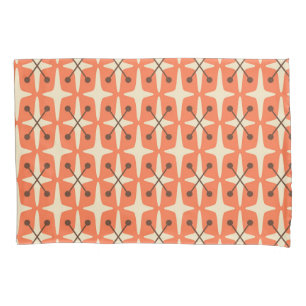 Mid Century Modern Starburst Pattern Pillowcase