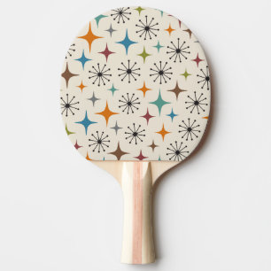 Mid Century Modern Starburst Pattern Ping Pong Paddle