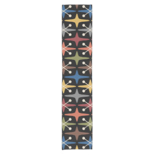 Mid Century Modern Starburst Pattern Short Table Runner