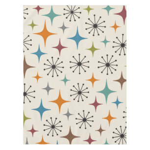 Mid Century Modern Starburst Pattern Tablecloth