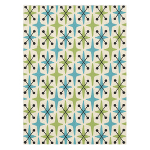 Mid Century Modern Starburst Pattern Tablecloth