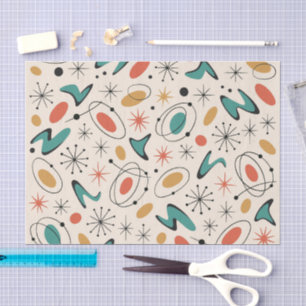 Mid Century Modern Starburst Pattern Tissue Paper