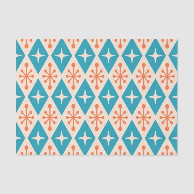 Mid-Century Modern Starburst Pattern Tissue Paper (Front)