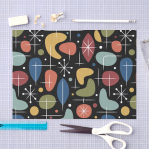 Mid Century Modern Starburst Pattern Tissue Paper