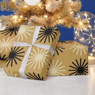 Mid Century Modern Starburst Pattern Wrapping Paper