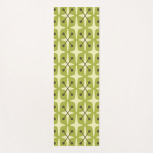 Mid Century Modern Starburst Pattern Yoga Mat