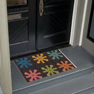 Mid-Century Modern Starburst Quilt Doormat