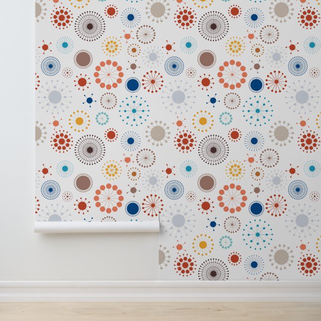 Mid Century Modern Starburst Wallpaper (Application)