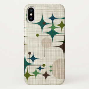 Mid Century Modern Starbursts and Globes iPhone X Case