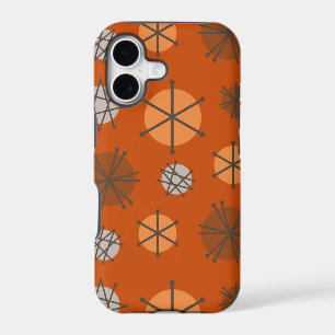 Mid Century Modern Starbursts Burnt Orange