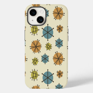 Mid Century Modern Starbursts Multicolored iPhone 14 Case