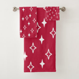 Mid-Century Modern Stars Bath Towel Set
