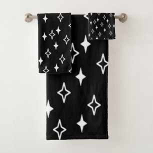 Mid-Century Modern Stars  Bath Towel Set