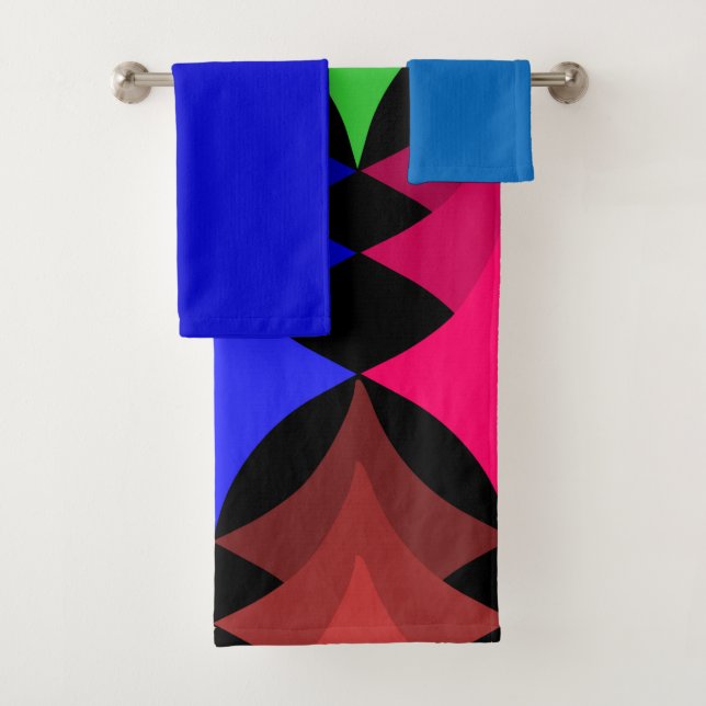 Mid-Century Modern Stars  Bath Towel Set (Insitu)