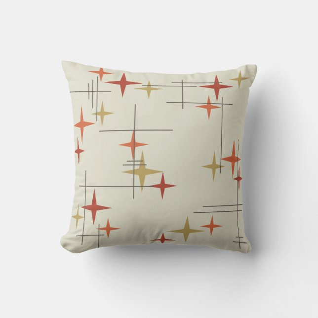Mid Century Modern Stars Cushion (Front)