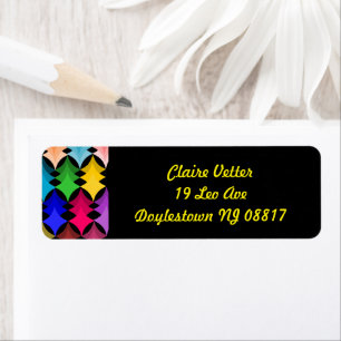 Mid-Century Modern Stars  Return Address Label