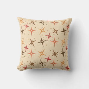 Mid Century Modern Stars Sky Cushion