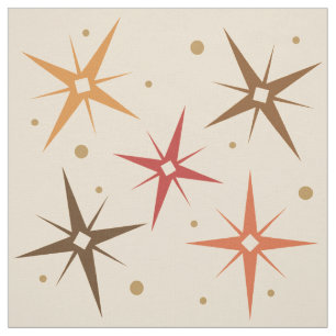 Mid Century Modern Stars Sky Fabric