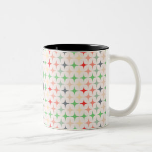 Mid-Century Modern Stars Two-Tone Coffee Mug