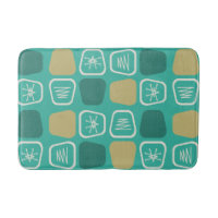 Mid Century Modern Stretched Squares Turquoise