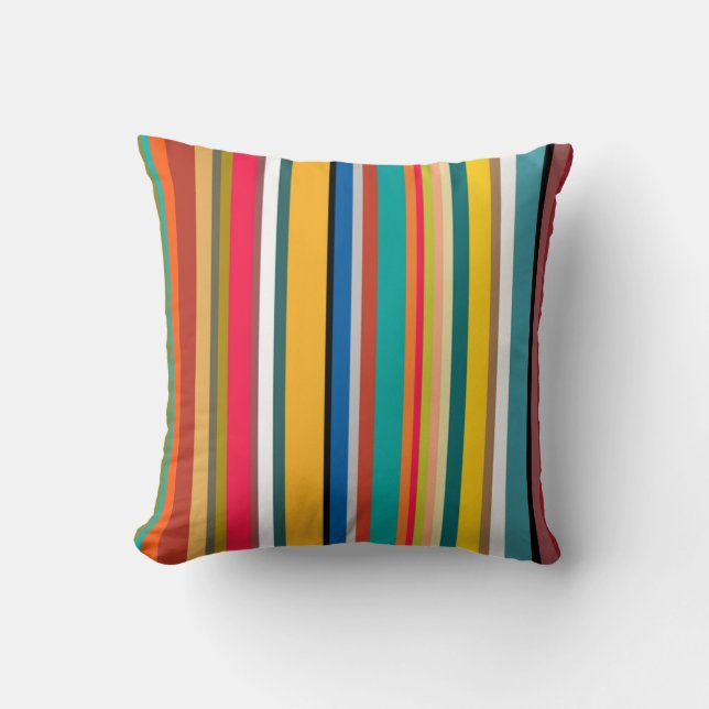 Mid-Century Modern Stripe Cushion (Front)